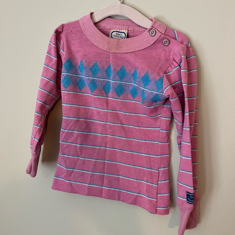 Hot Pink 80s vintage baby top